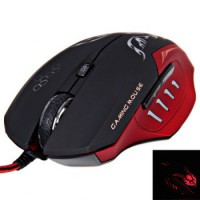 X-L8 Nuevo dispositivo ajustable de ciclo de tres etapas Competitive Gaming Mouse DPI - Negro con rojo
